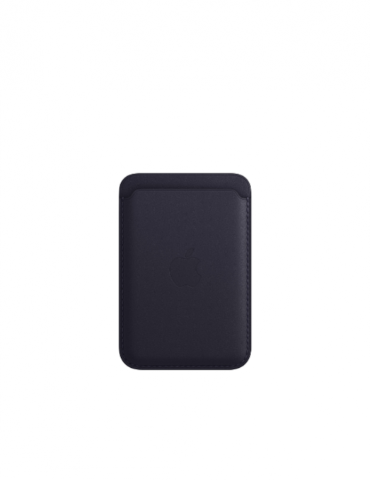 Porte-cartes en cuir avec MagSafe pour iPhone - Encre violette