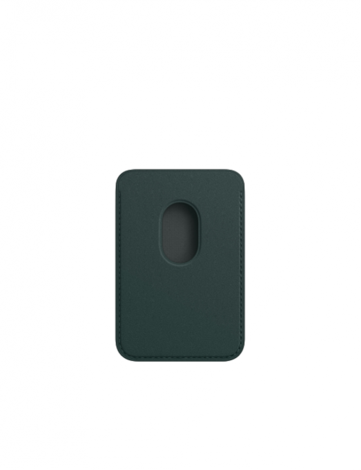 Porte cartes en cuir pour iPhone avec MagSafe - Vert foret - Apple