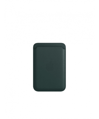 Porte-cartes en cuir avec MagSafe pour iPhone - Vert forêt