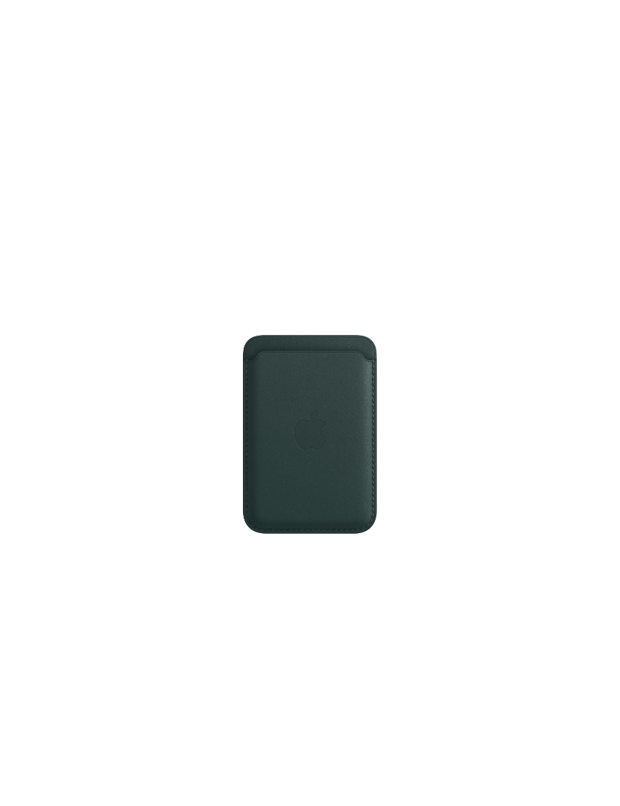 Porte-cartes en cuir avec MagSafe pour iPhone - Vert forêt