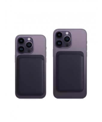 Porte-cartes en cuir avec MagSafe pour iPhone