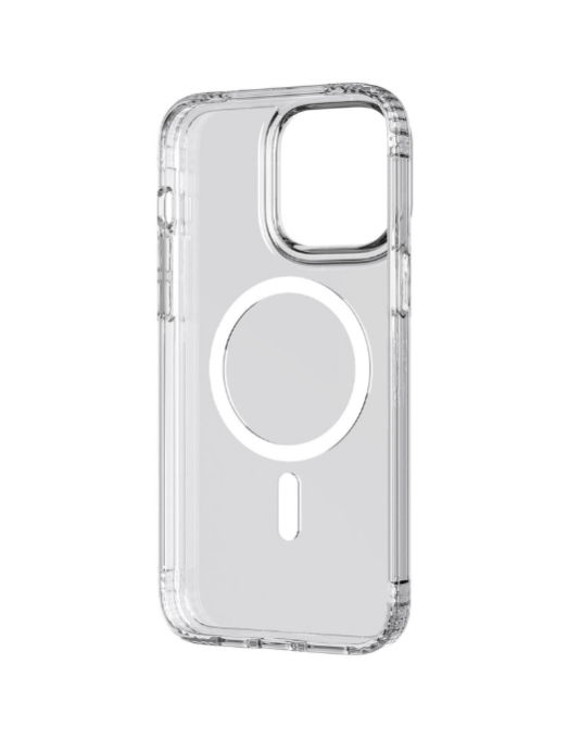 Etui Tech21 Evo Clear Crystal Clear compatible MagSafe pour iPhone 14 Pro MAX