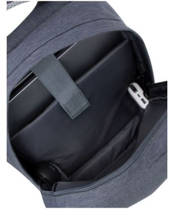 Rivacase Sac à dos anti-vol gris fonce