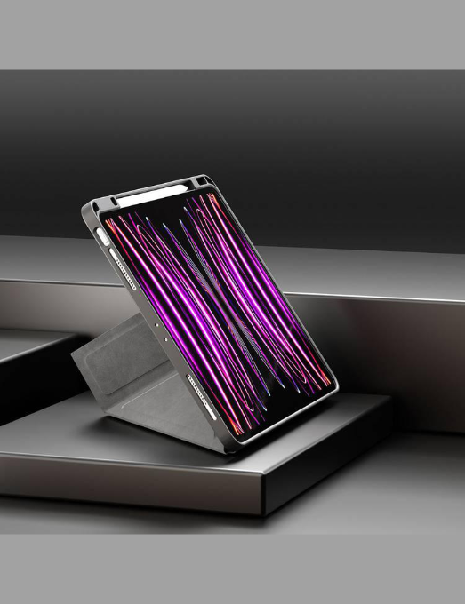 cuir hybride Levelo Elegante pour iPad Pro 12.9 noir