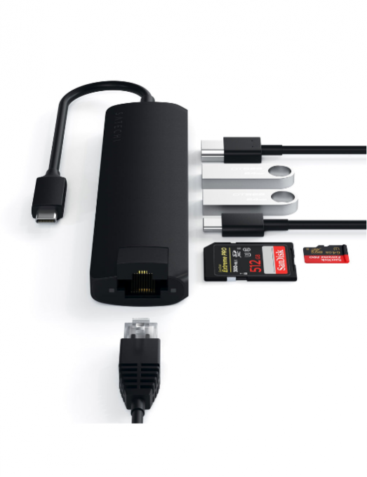 multiport USB-C slim avec adapteur ethernet