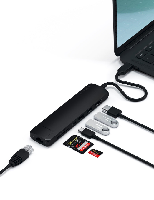 multiport USB-C slim avec adapteur ethernet