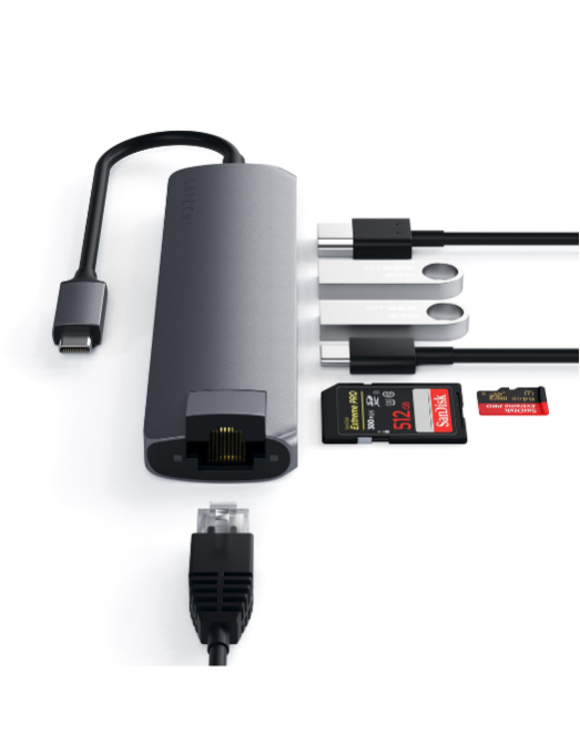 multiport USB-C slim avec adapteur ethernet