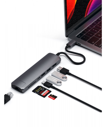 multiport USB-C slim avec adapteur ethernet