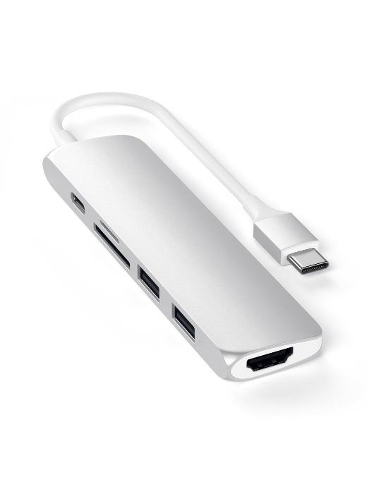 Adaptateur Satechi Mac Type usb c vers HDMI Hub V2 - Argent