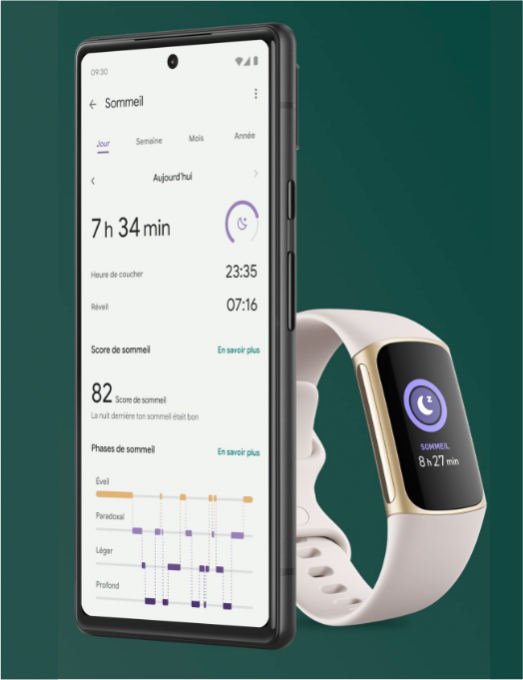 Fitbit Charge 5 and a smartphone