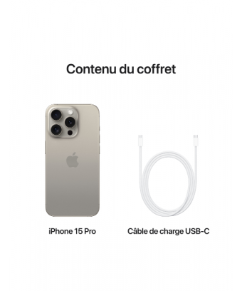 iPhone 15 Pro 256Go Natural Titanium