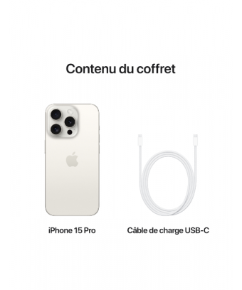 iPhone 15 Pro 256Go White Titanium