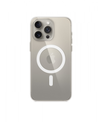 Coque transparente avec MagSafe pour iPhone 15 Pro Max