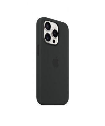 Coque en silicone avec MagSafe pour iPhone 15 Pro -  Noir