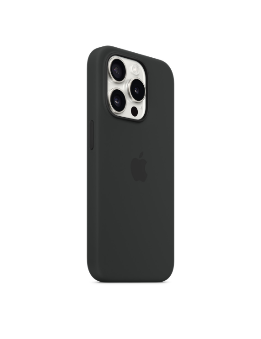 Coque en silicone avec MagSafe pour iPhone 15 Pro -  Noir