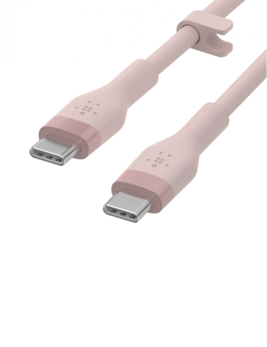 Câble Boostcharge flex usb-c vers usb-c 60W - Rose
