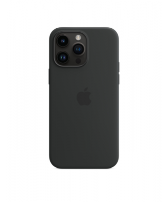 Coque en silicone avec MagSafe pour iPhone 14 Pro Max - Minuit