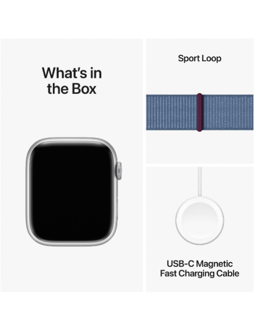 Watch Series 9 GPS Aluminium Silver Sport Loop