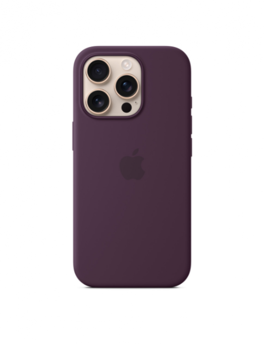 Coque en silicone avec MagSafe pour iPhone 16 - Prune Coque en silicone avec MagSafe pour iPhone 16 - Prune