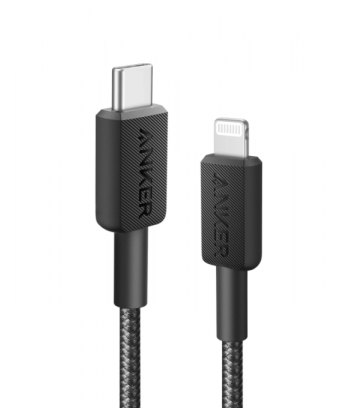 Anker 322 Câble tissé en nylon USB-C vers Lightning avec charge rapide 1mètre noir
