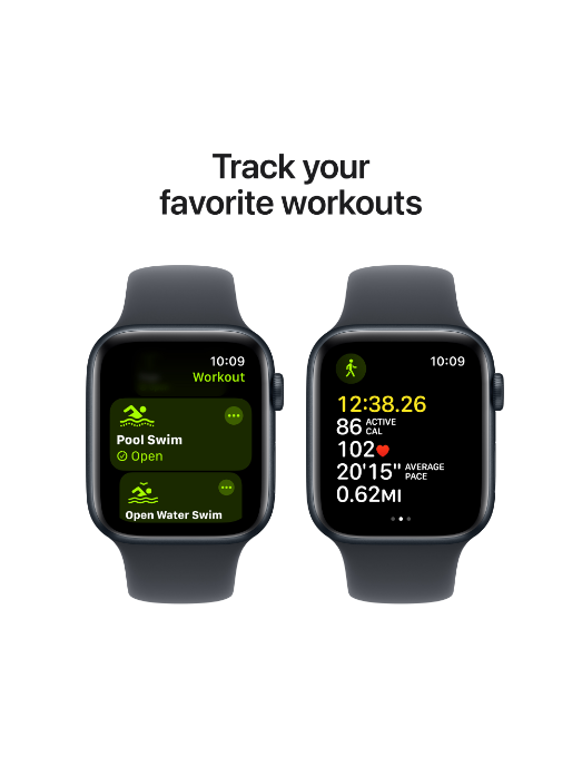 Apple Watch SE GPS (2024) 44 mm Aluminium Minuit