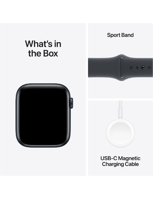Apple Watch SE GPS (2024) 44 mm Aluminium Minuit