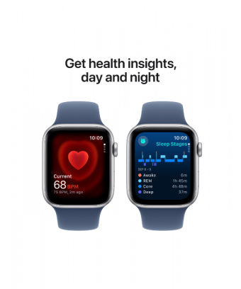 Apple Watch SE GPS (2024) 44 mm Aluminium Argent