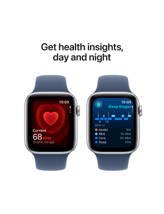 Apple Watch SE GPS (2024) 44 mm Aluminium Argent