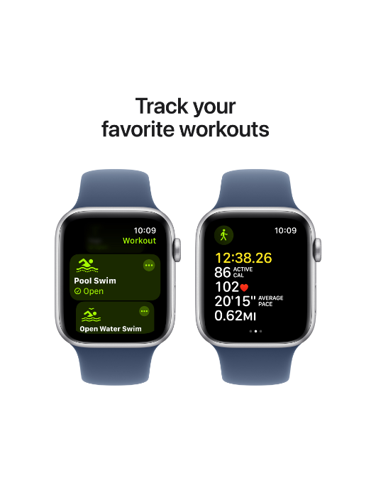 Apple Watch SE GPS (2024) 44 mm Aluminium Argent